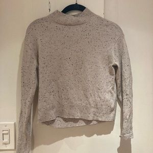 Everlane Lavender Speckled Cashmere Mockneck Cropped Sweater Size XXS